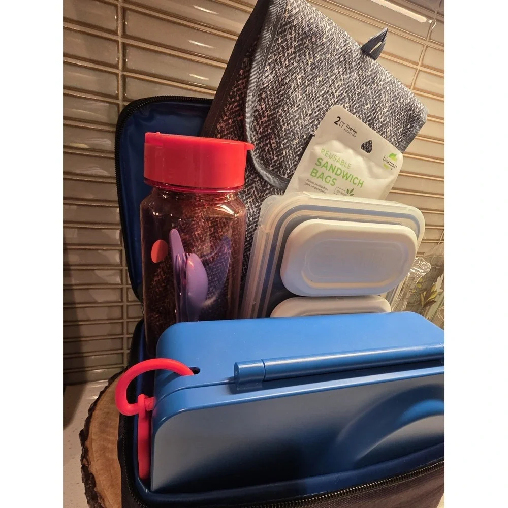 Lunch Bundle Set-Sandwich Bags, Variety Of Lunchboxes, Water Bottle, Utensils